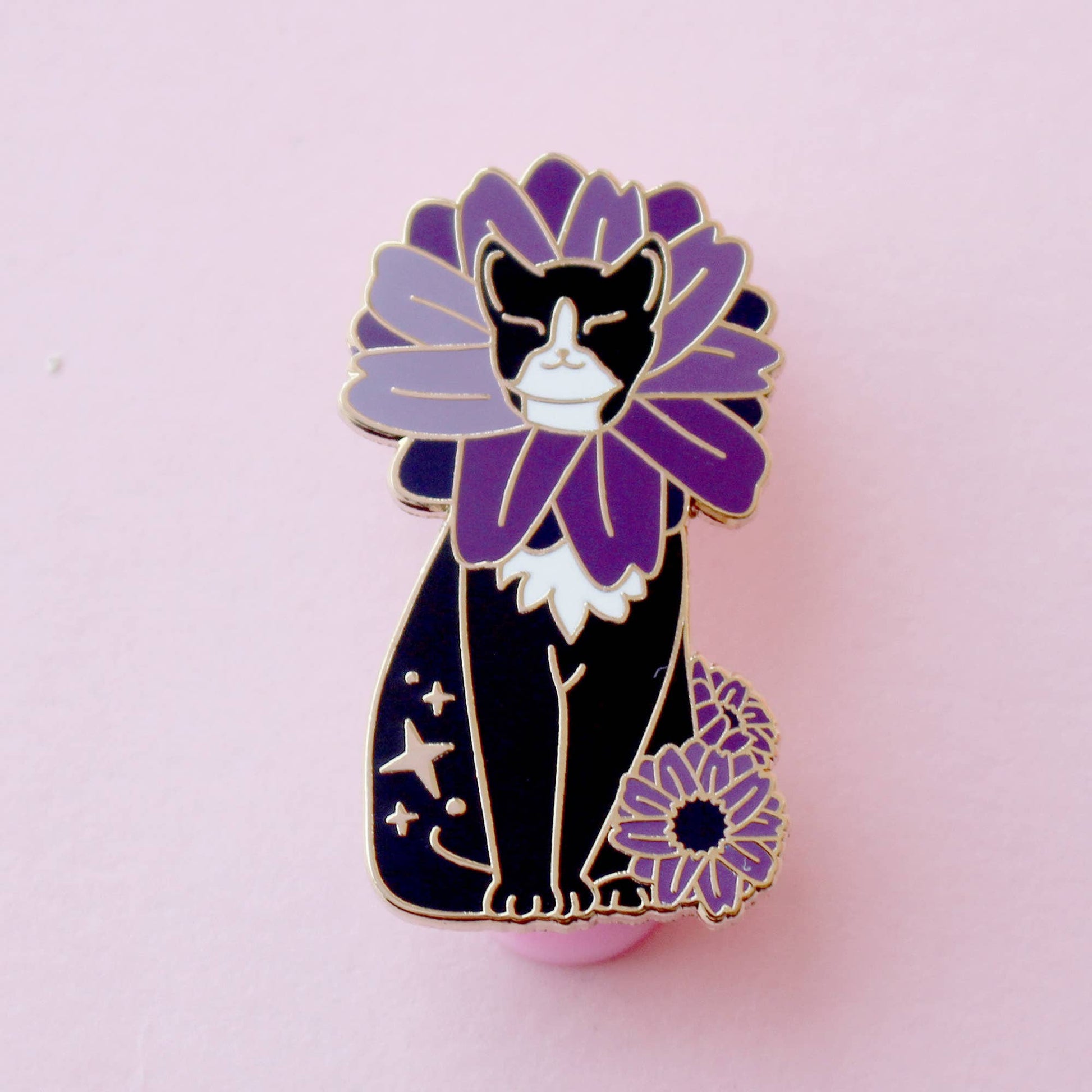 Flower Cat Enamel Pin