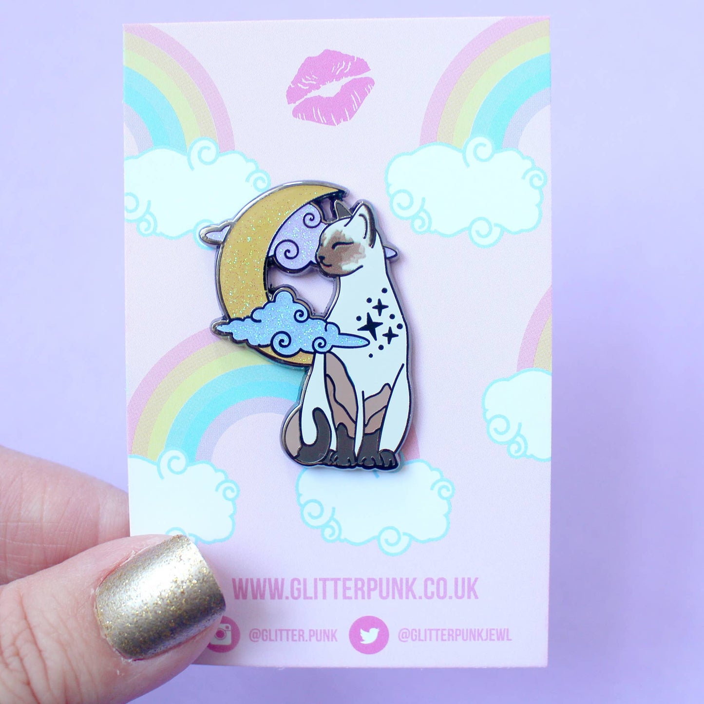 Pointed Cat Enamel Pin