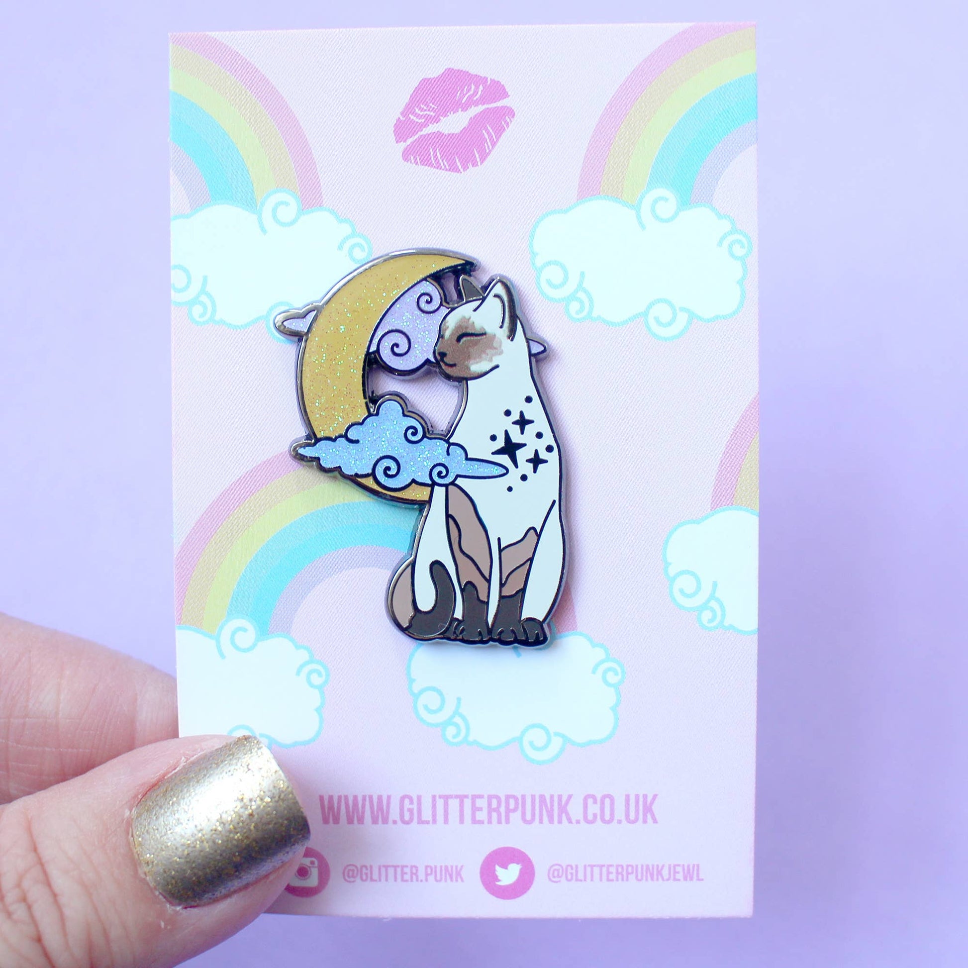 Pointed Cat Enamel Pin