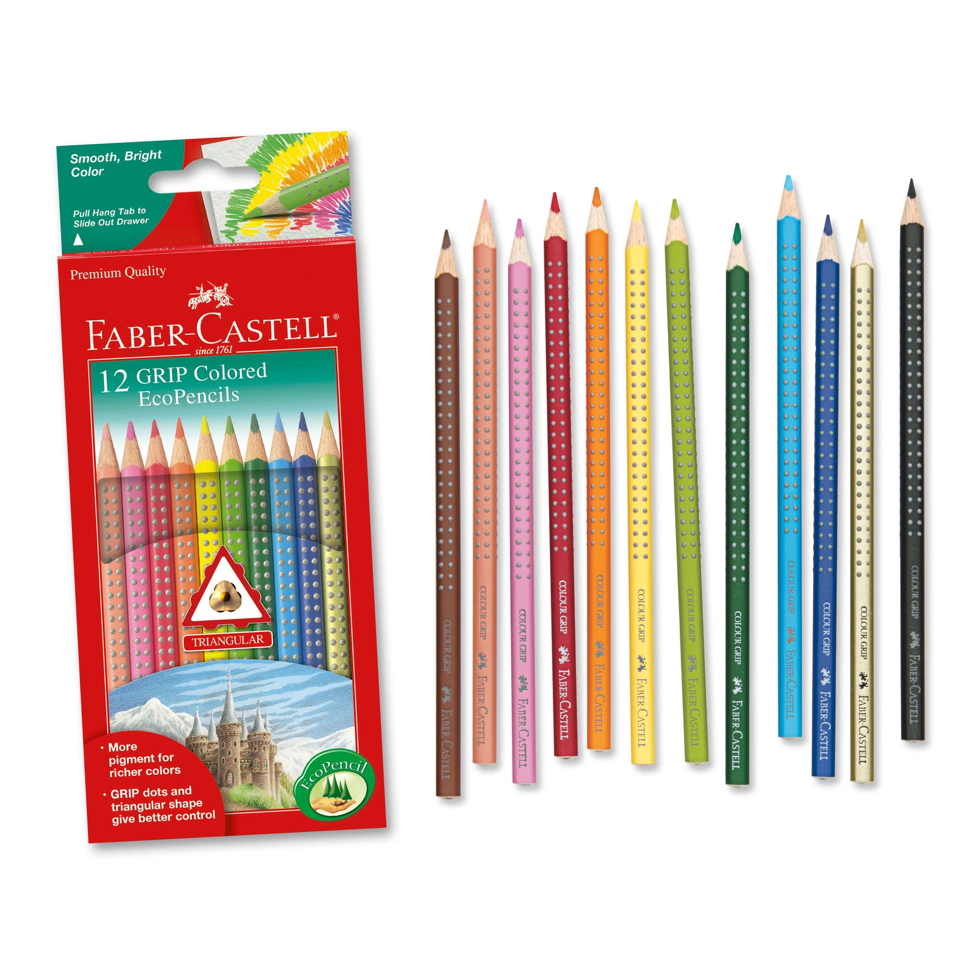 12 Colored Eco Pencils