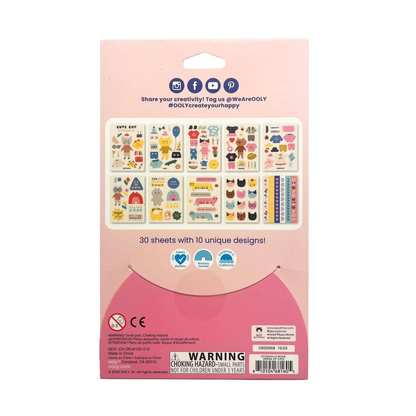 Sticker Sheet - Dress up Cats