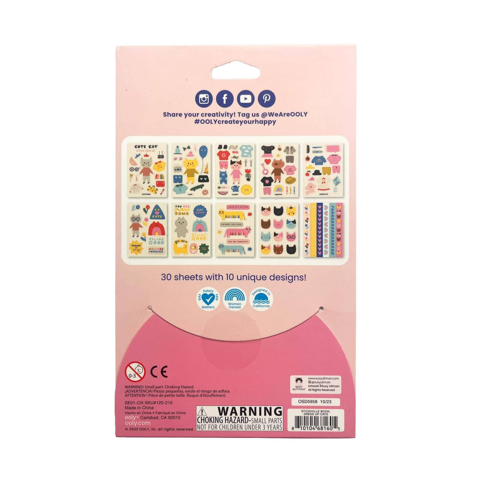 Sticker Sheet - Dress up Cats