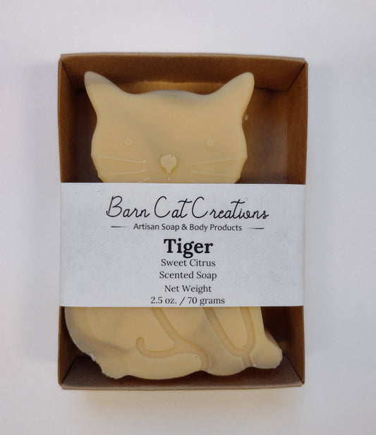 Cat Shaped Soap Bar - Tiger