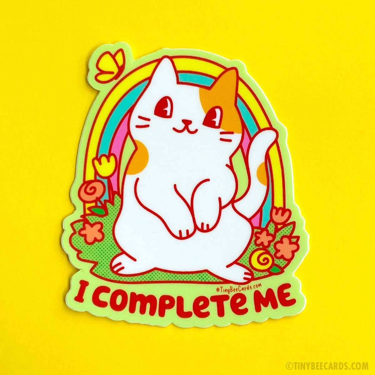 I Complete Me Cat Vinyl Sticker