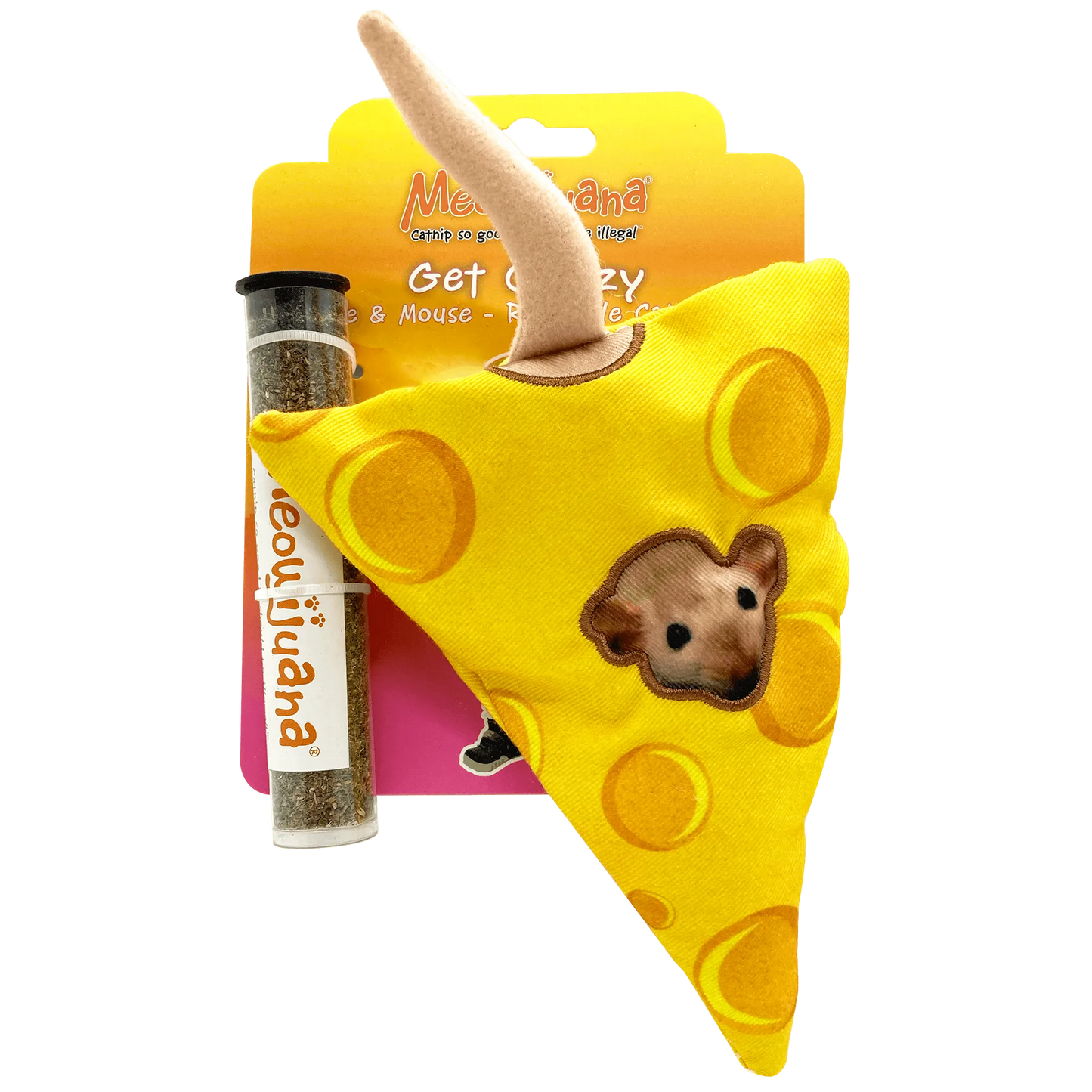 Meowijuana® Get Cheezy Cheese & Mouse Refillable Cat Toy