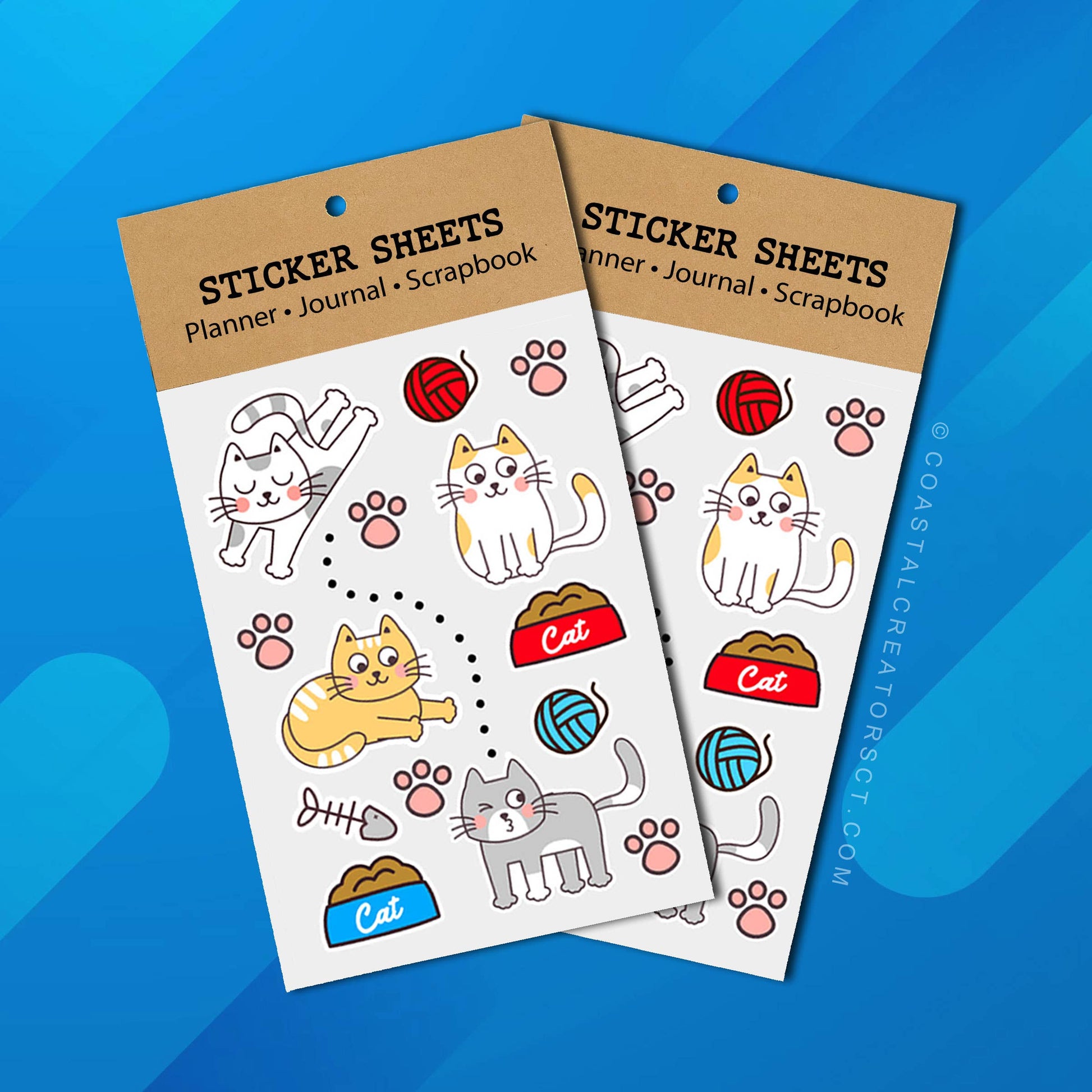 Sticker Sheet - Cats and Food