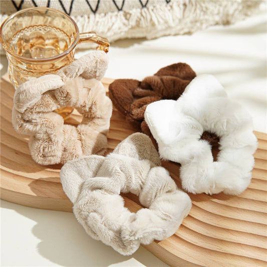 Fuzzy Cat Ear Scrunchies