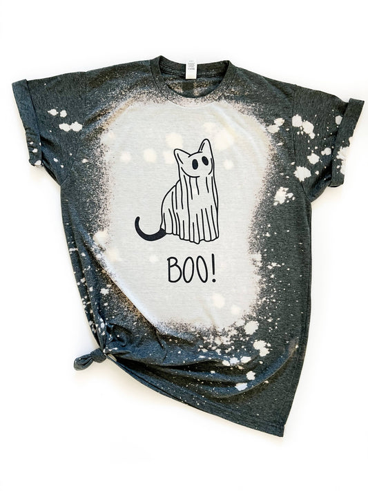 Ghost Kitty Boo Bleached Tee