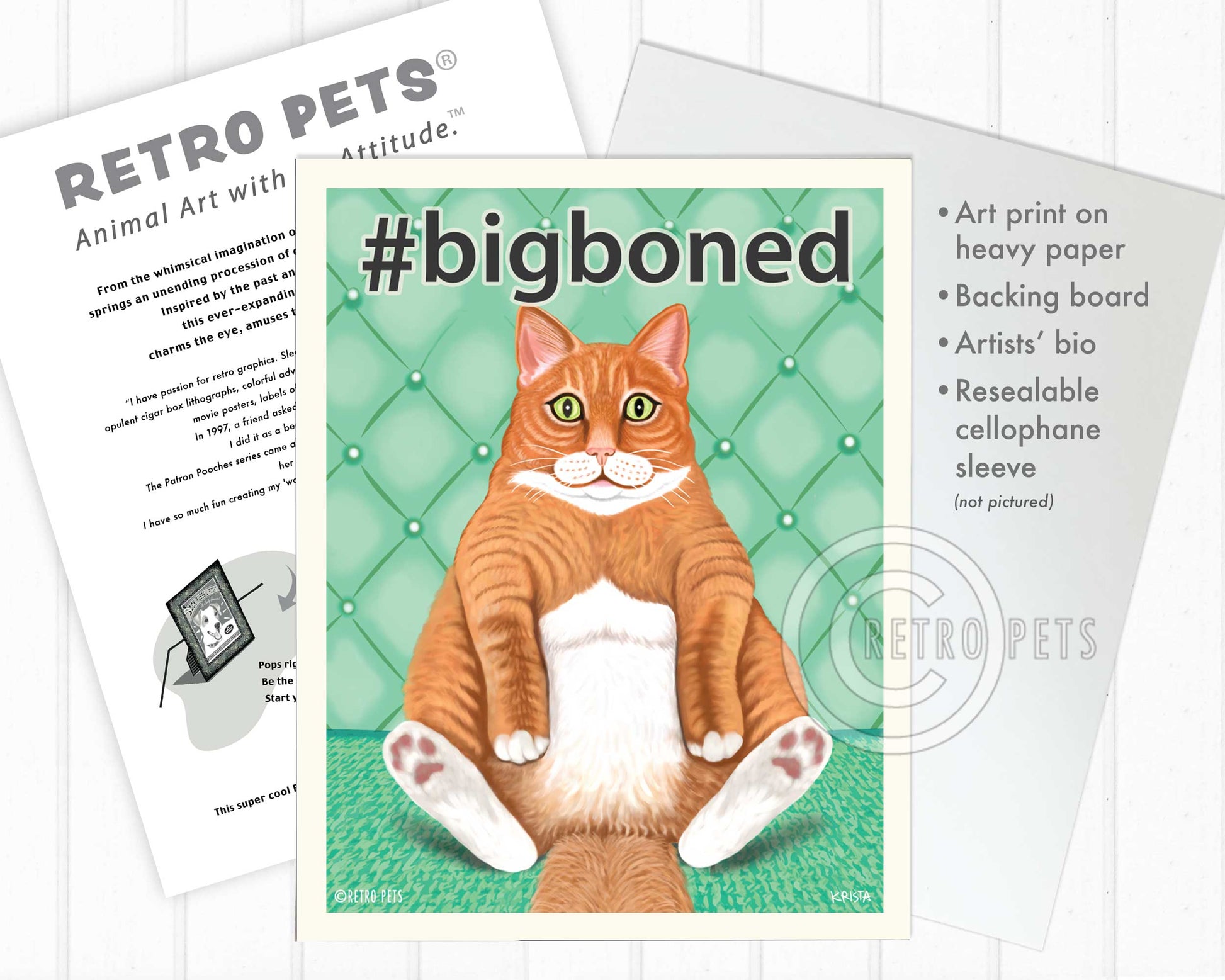 Cat Art "Big-boned"
