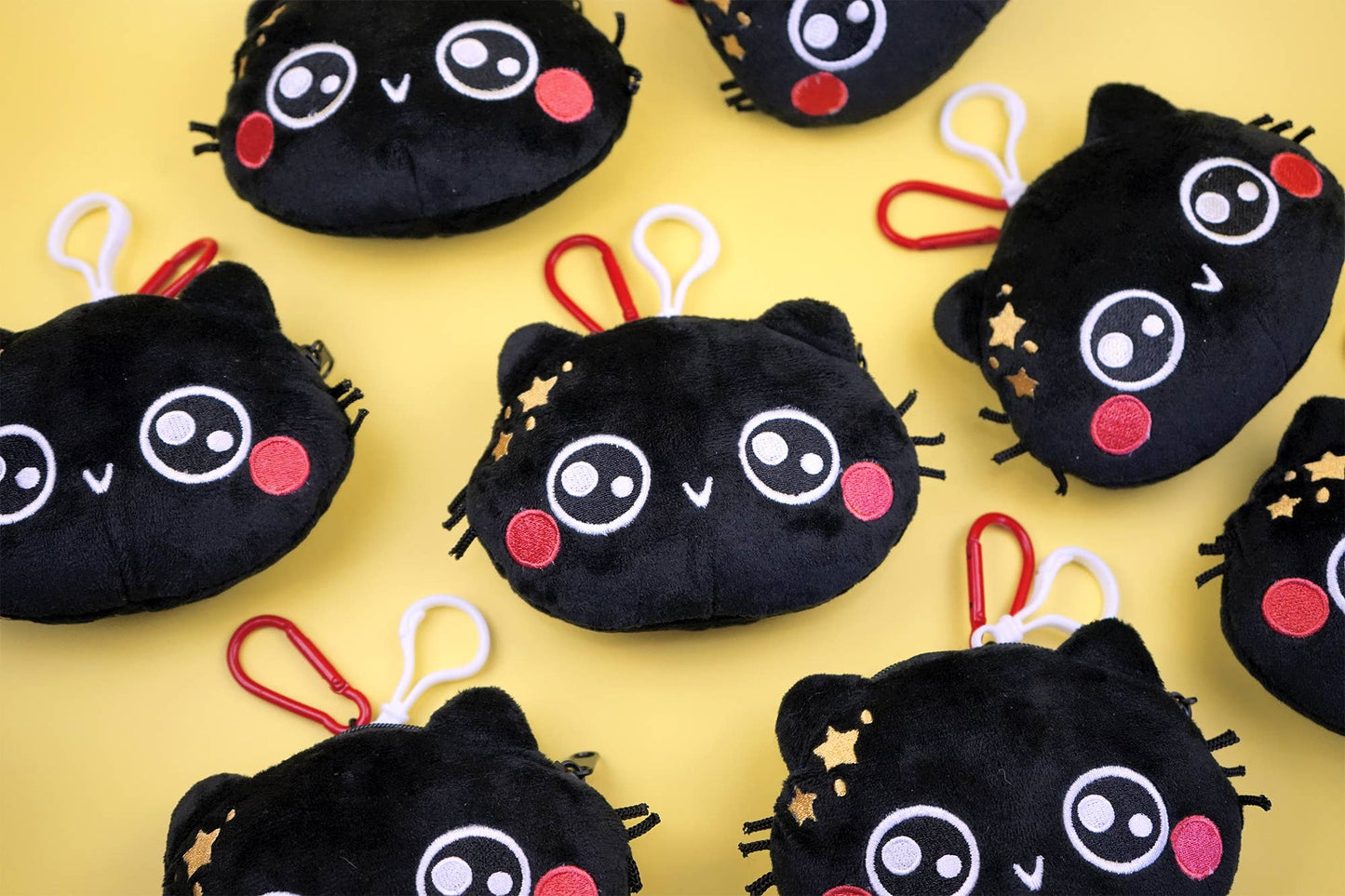 Black Cat Plush Zipper Pouch
