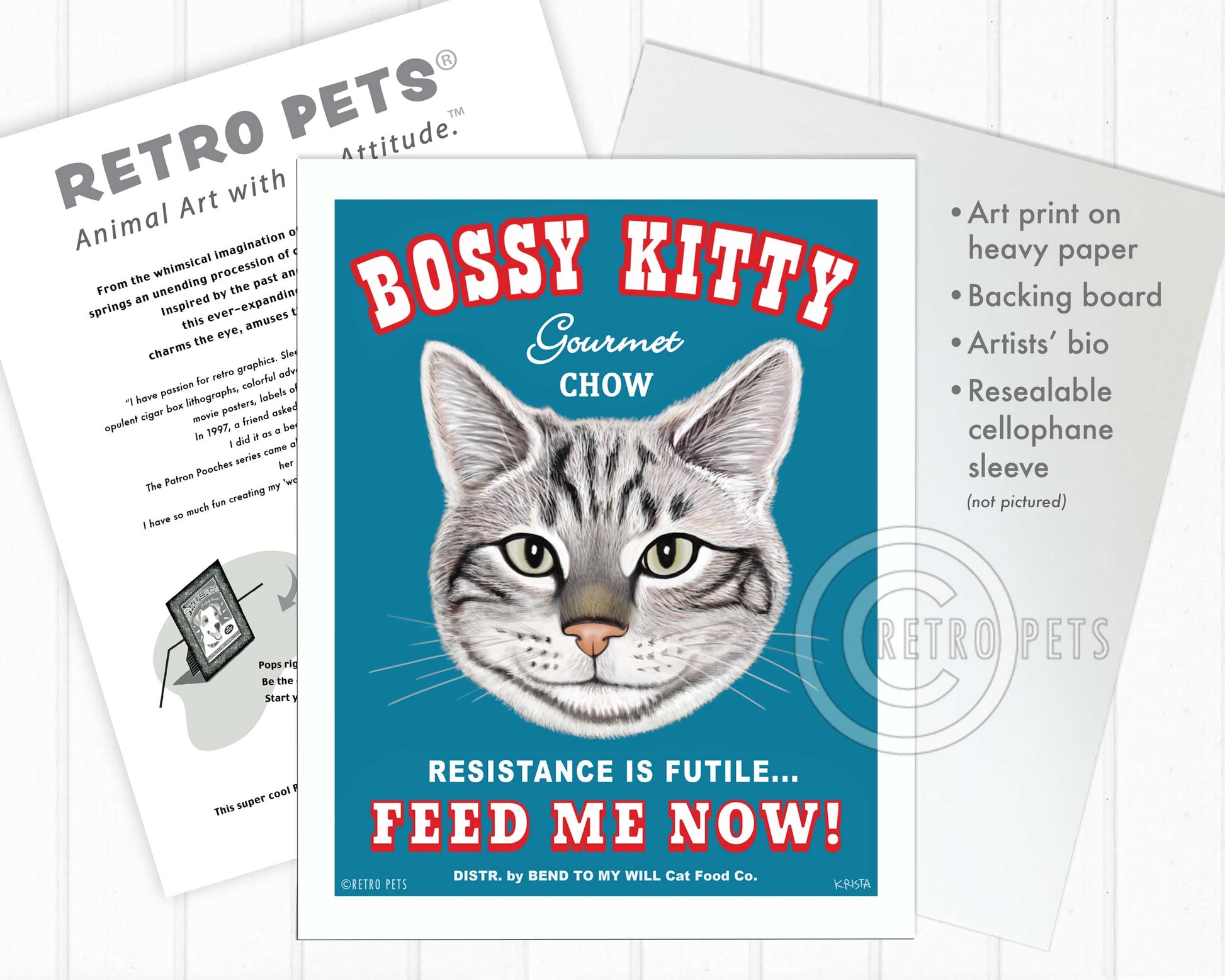 Cat Art "Bossy Kitty"
