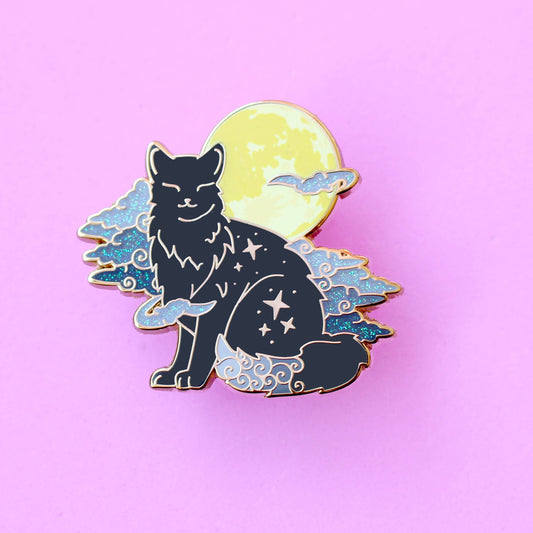 Fog Cat Enamel Pin