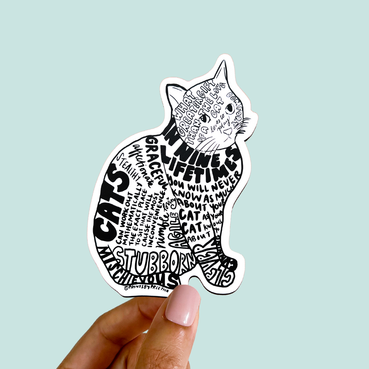 Clever Cat Sticker