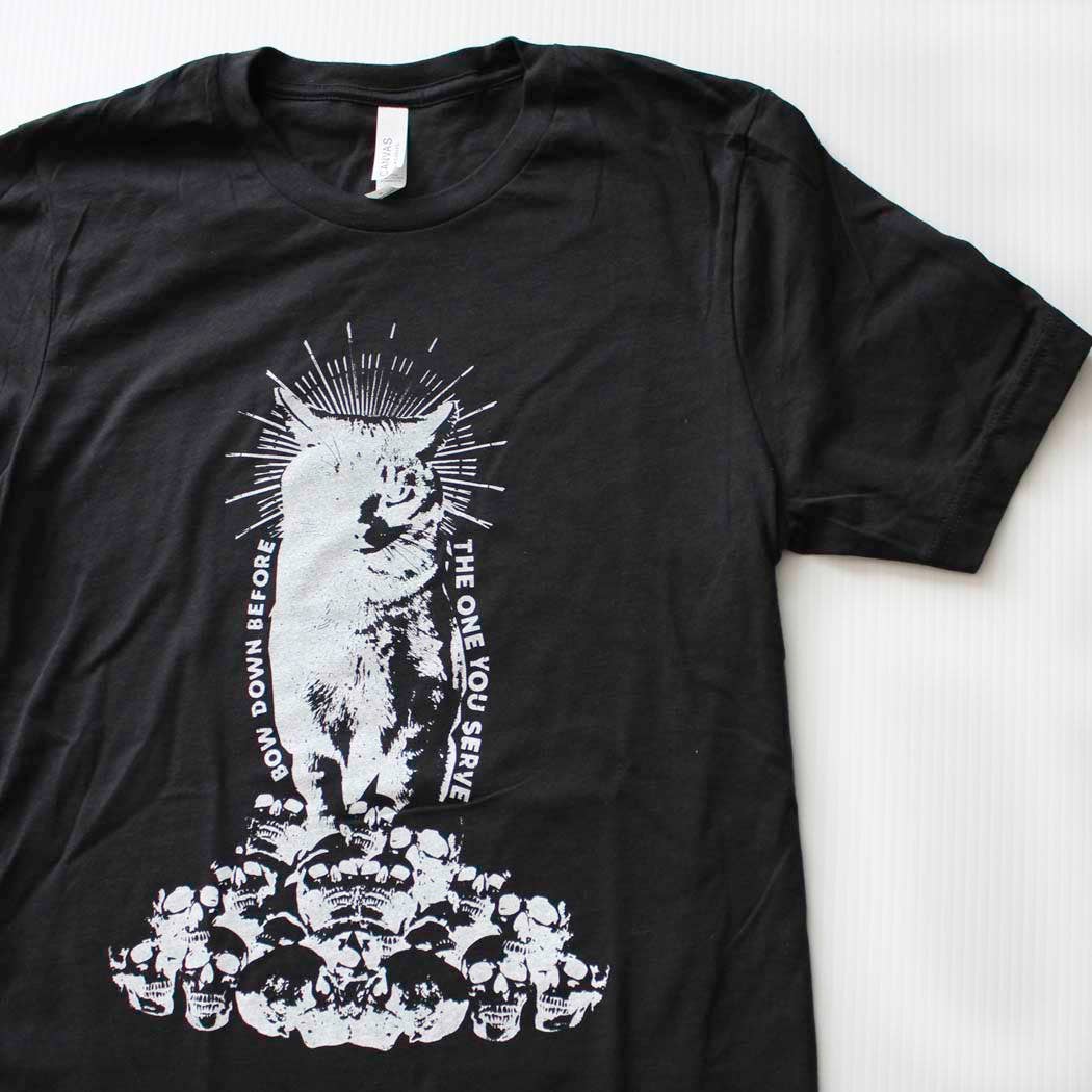 Cat Worship Shirt on Black