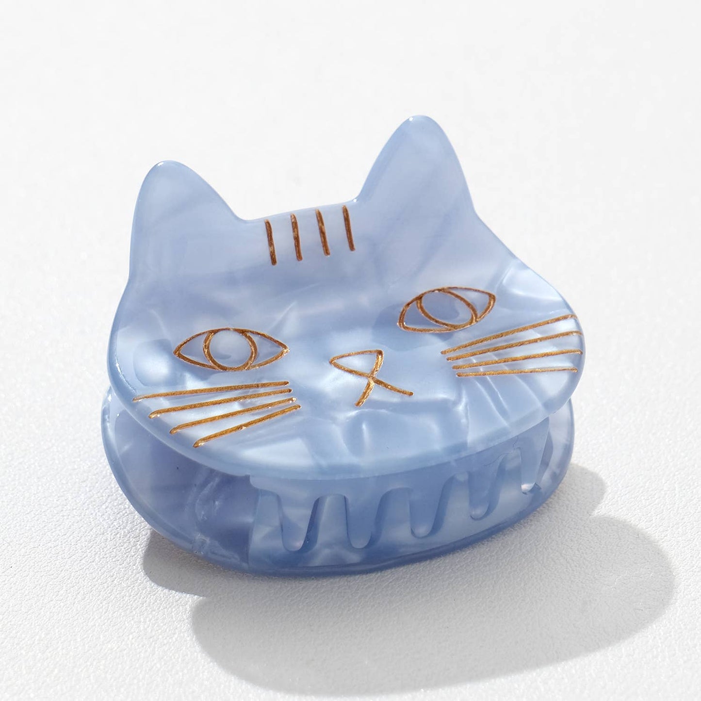 Small Cat Face Claw Clip Pastel
