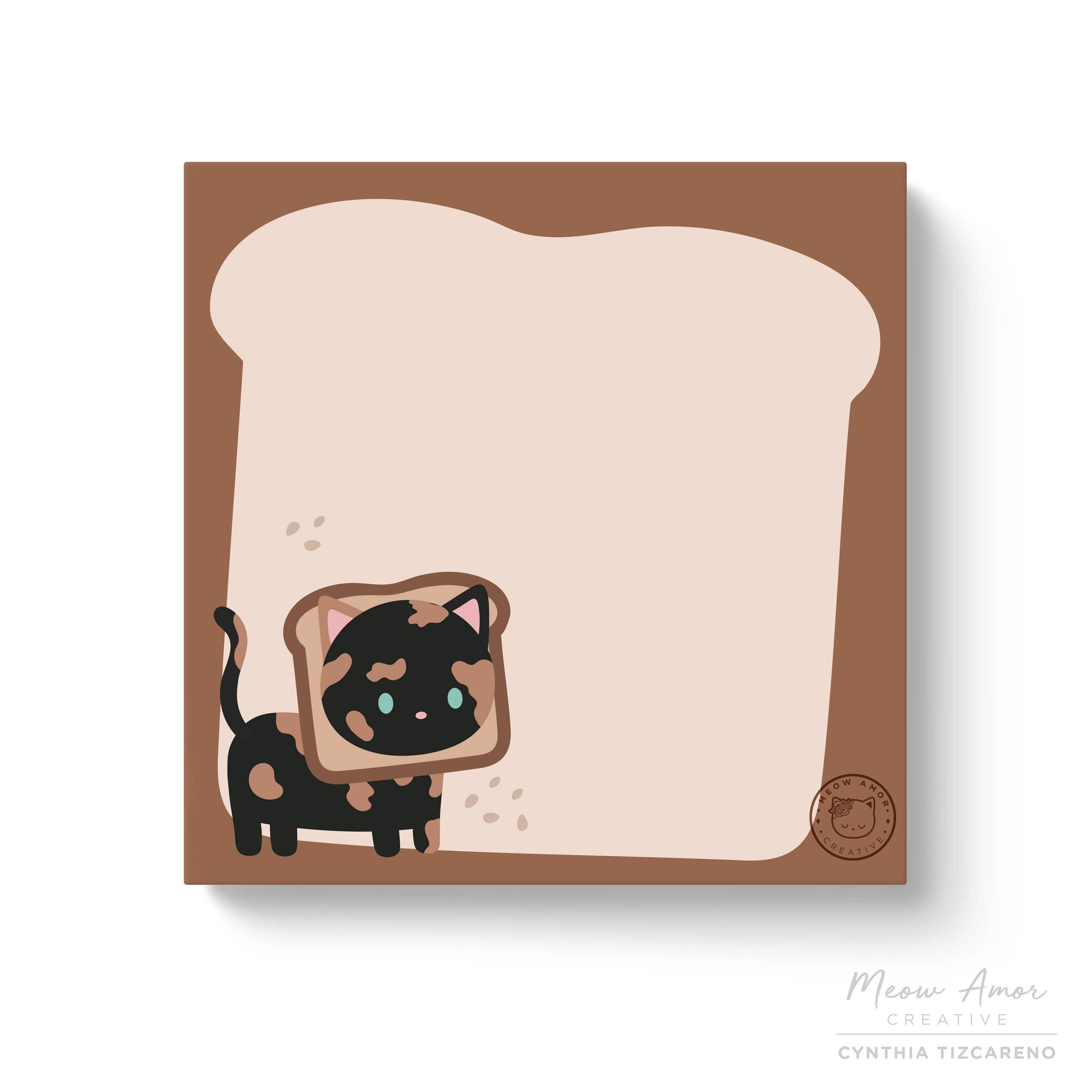 Sticky Notes - Tortie Toast Cat