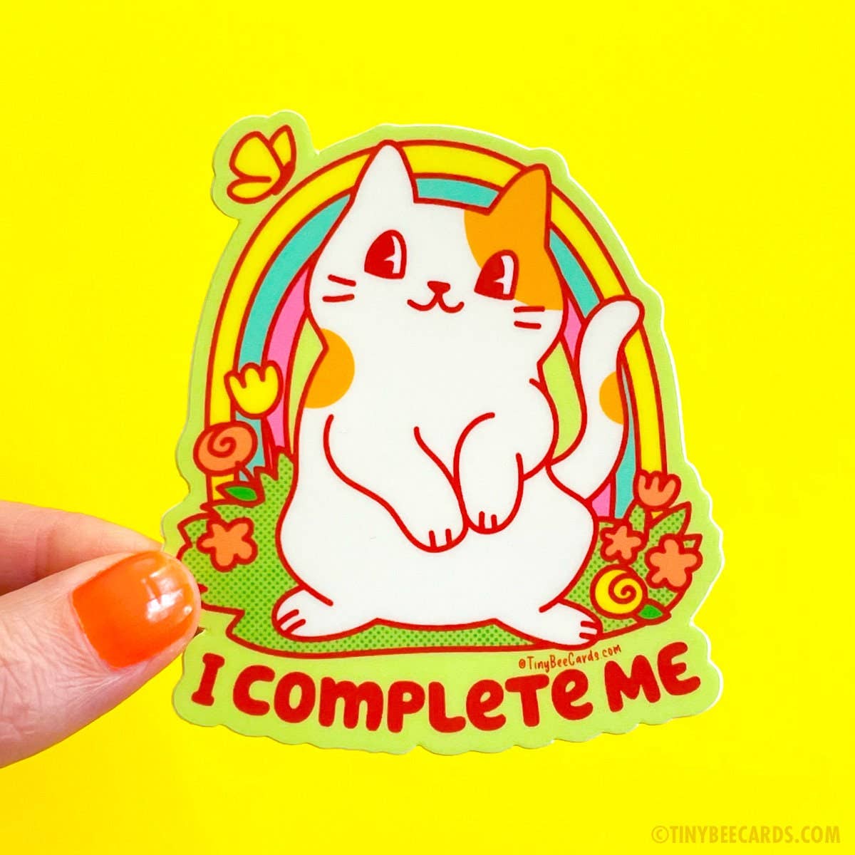 I Complete Me Cat Vinyl Sticker