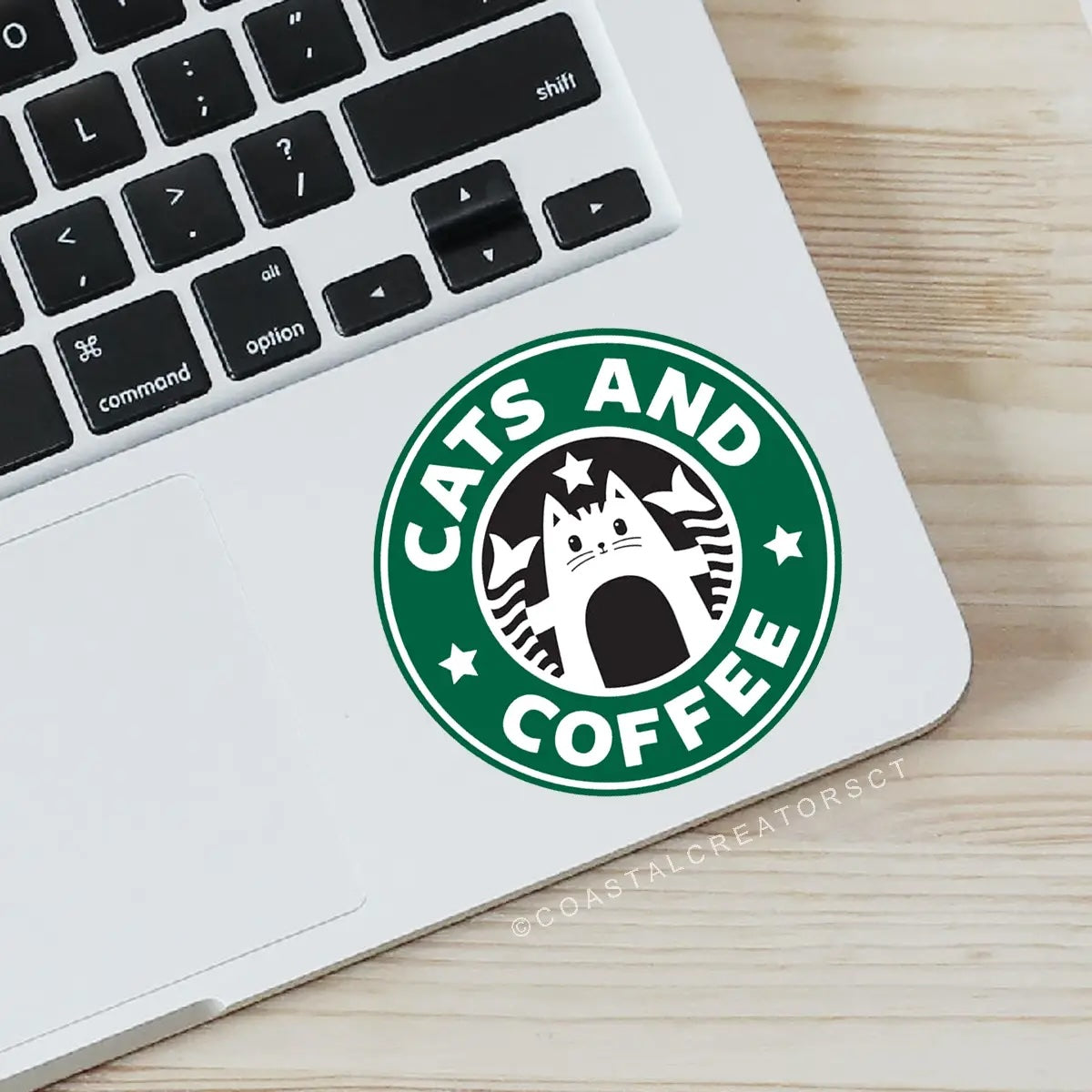 Cats and Coffee Vinyl Sticker