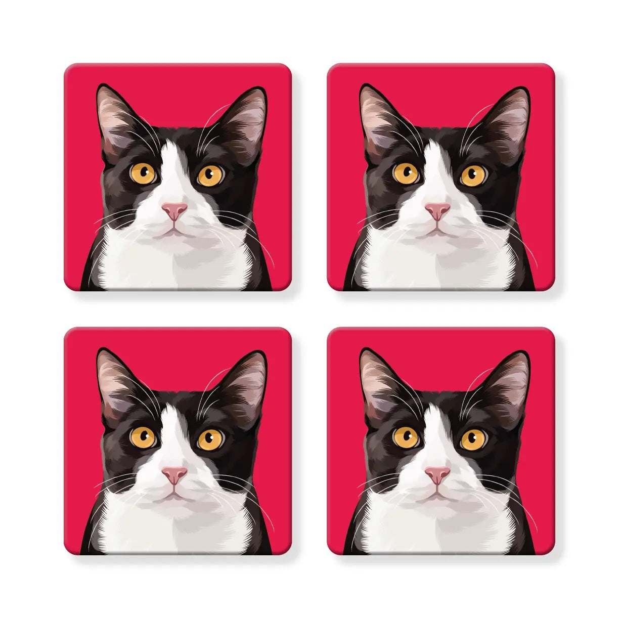 Coasters - Tuxedo Cat