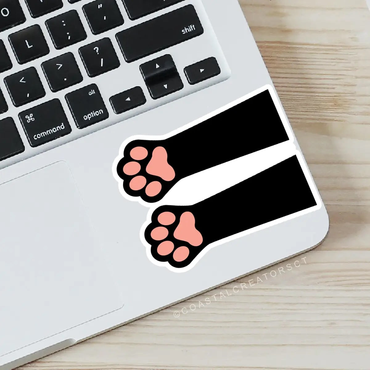 Black Cat Paws Vinyl Sticker