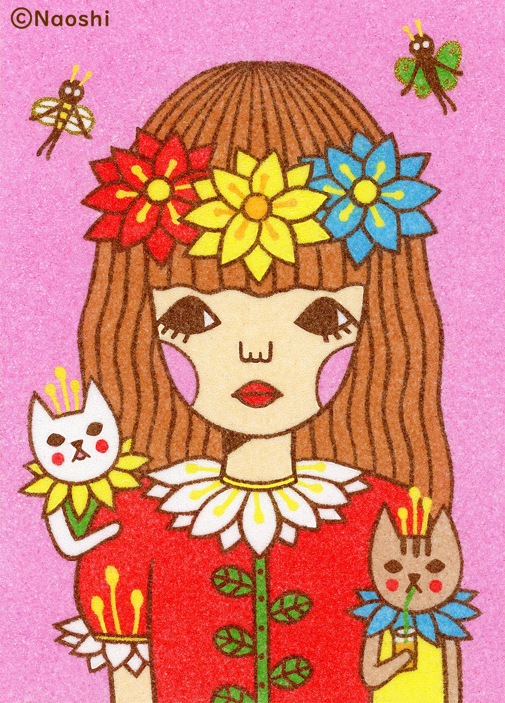 Flower Cats - Sunae Art Print