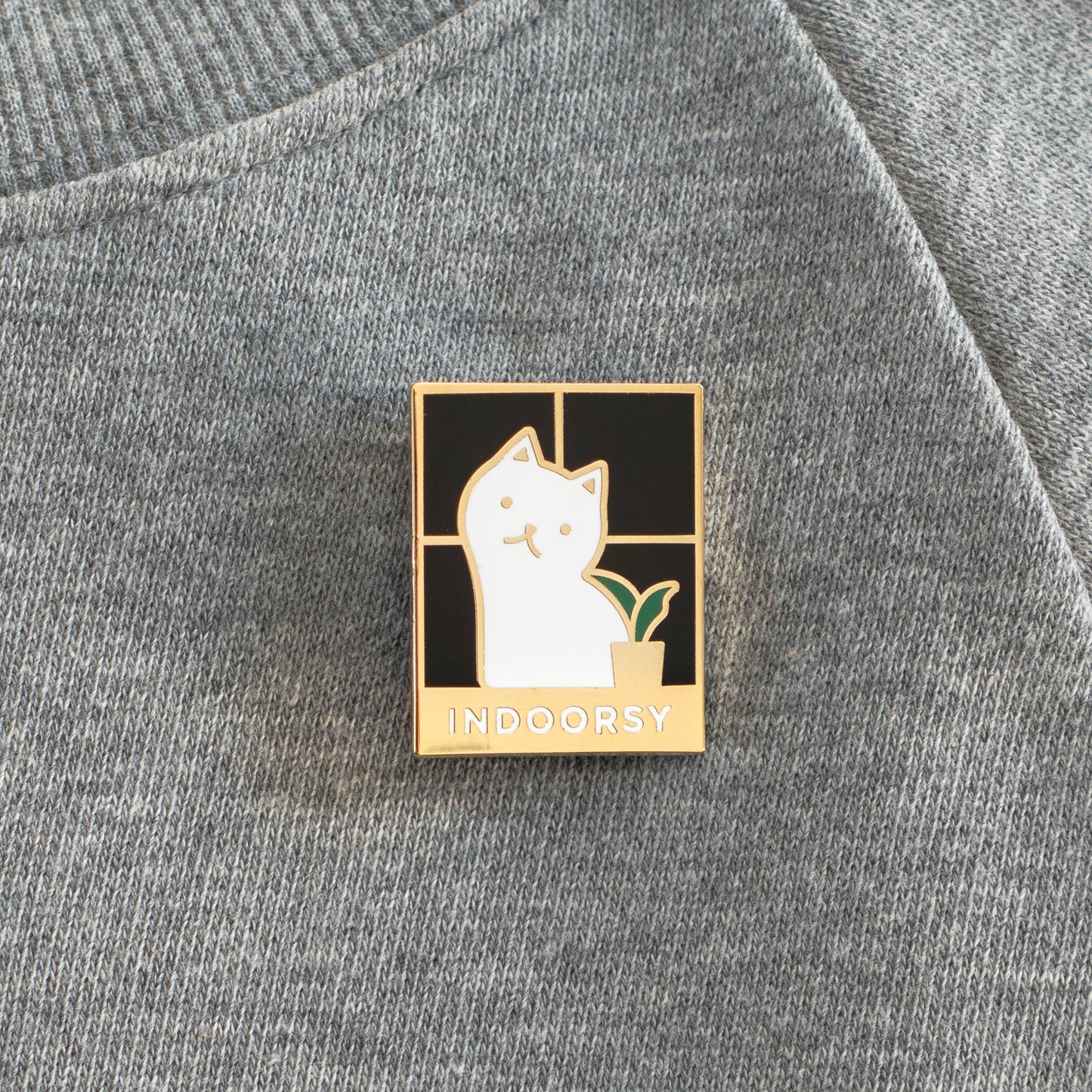 Indoorsy Cat Enamel Pin