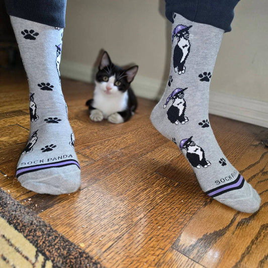 Cat Wearing a Hat Socks