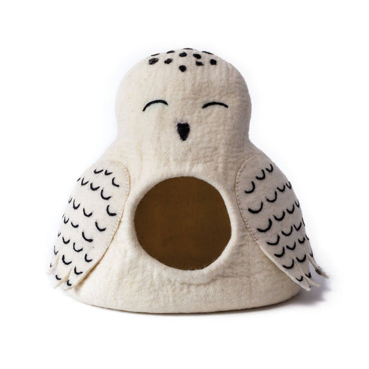 Owl Wool Pet Cave: Snowy