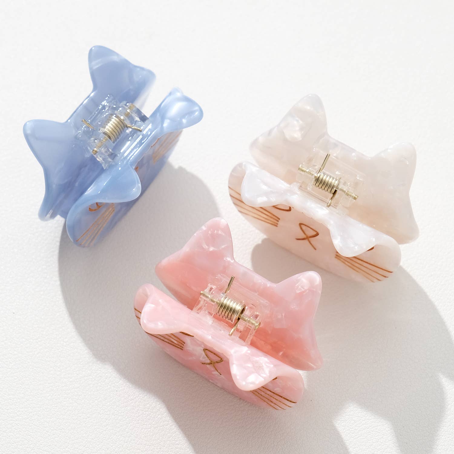 Small Cat Face Claw Clip Pastel
