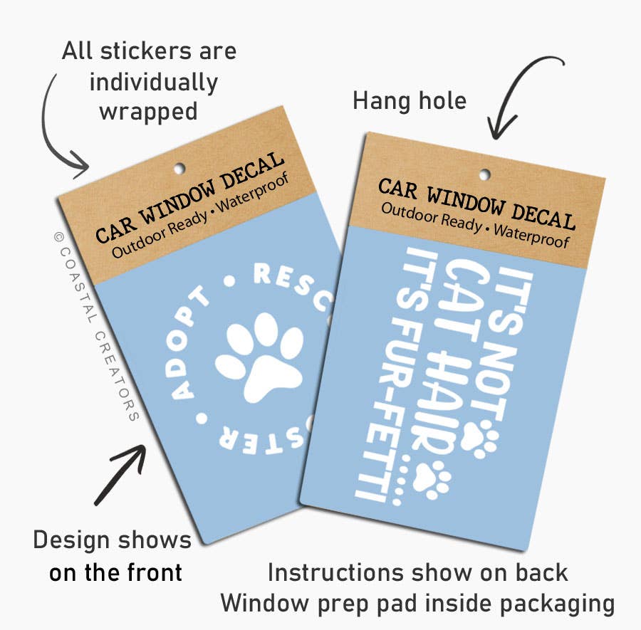 Tell Your Cat I Said PSPSPS White Car Window Sticker