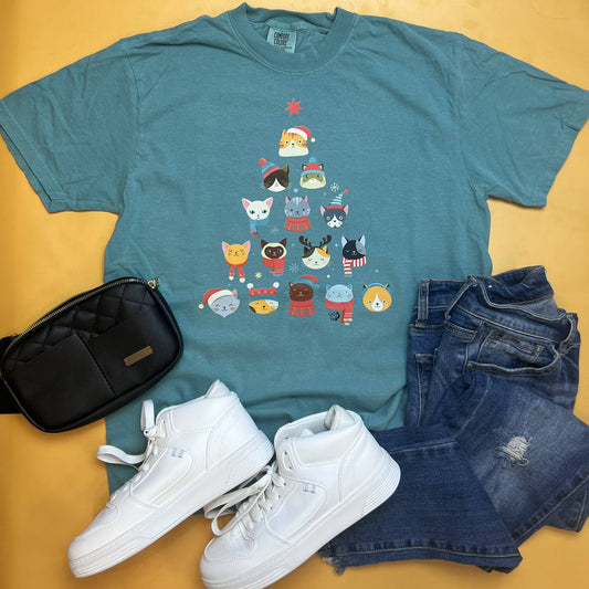 Christmas Cat Tree Tee
