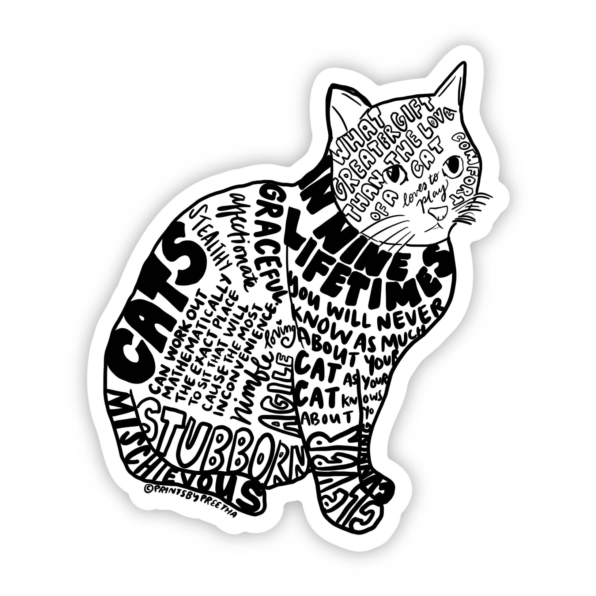 Clever Cat Sticker