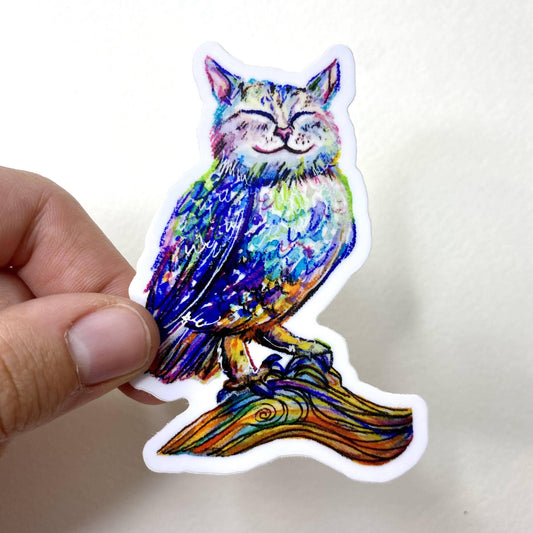 Meowl Vinyl Sticker