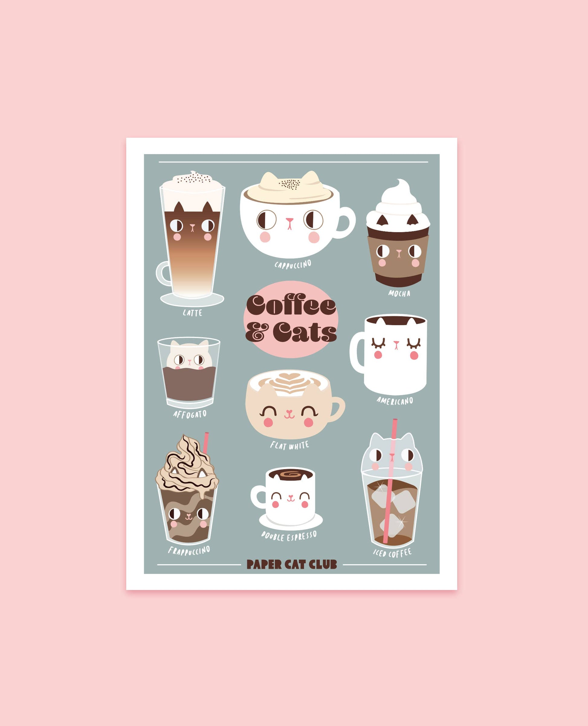 Kitty Guide to Coffee Art Print