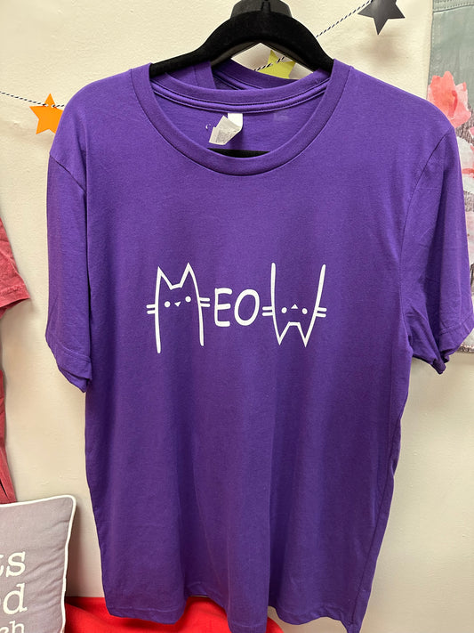 Meow Shirt (Purple)