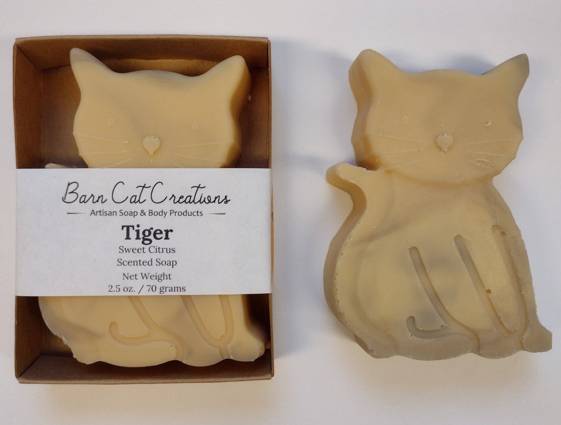 Cat Shaped Soap Bar - Tiger
