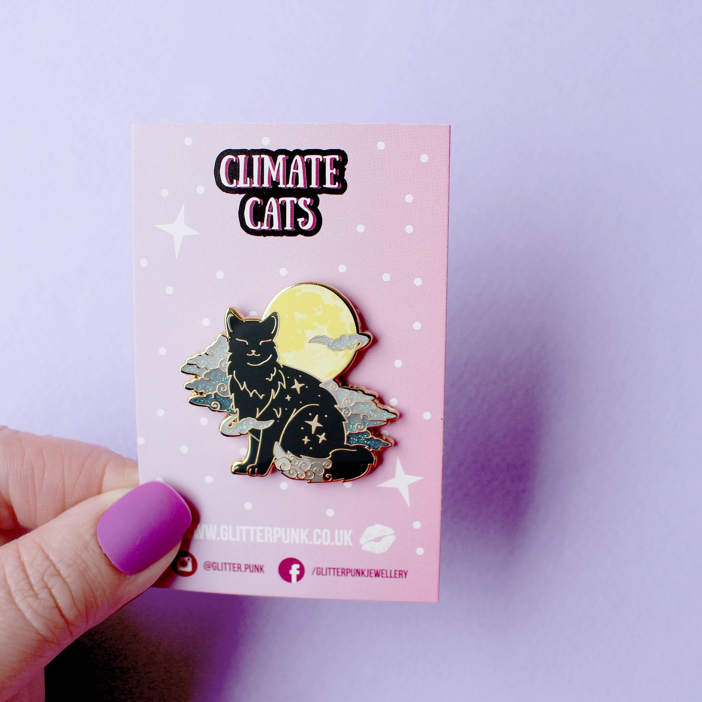 Fog Cat Enamel Pin