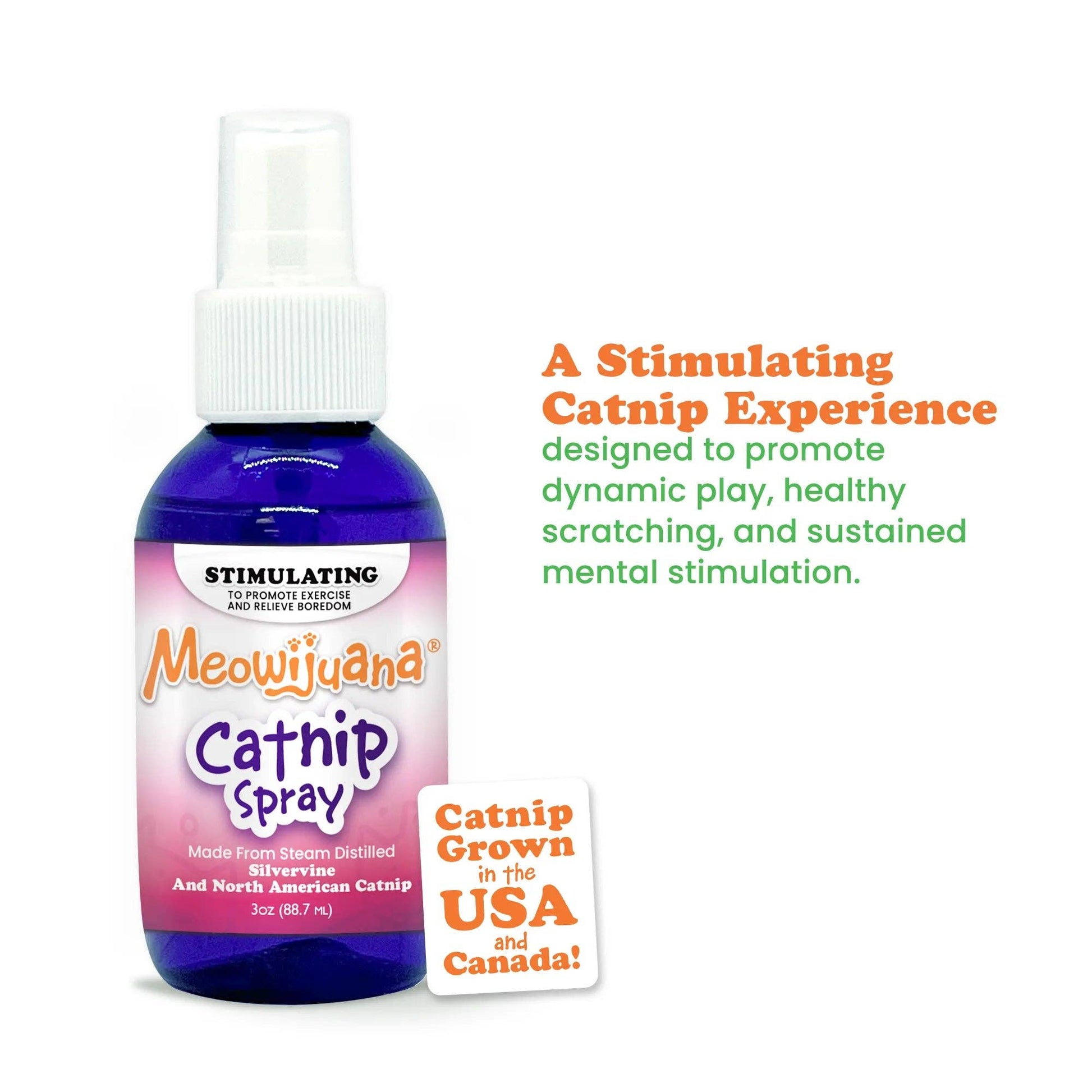 Meowijuana® Catnip & Silvervine Spray - 3 oz.