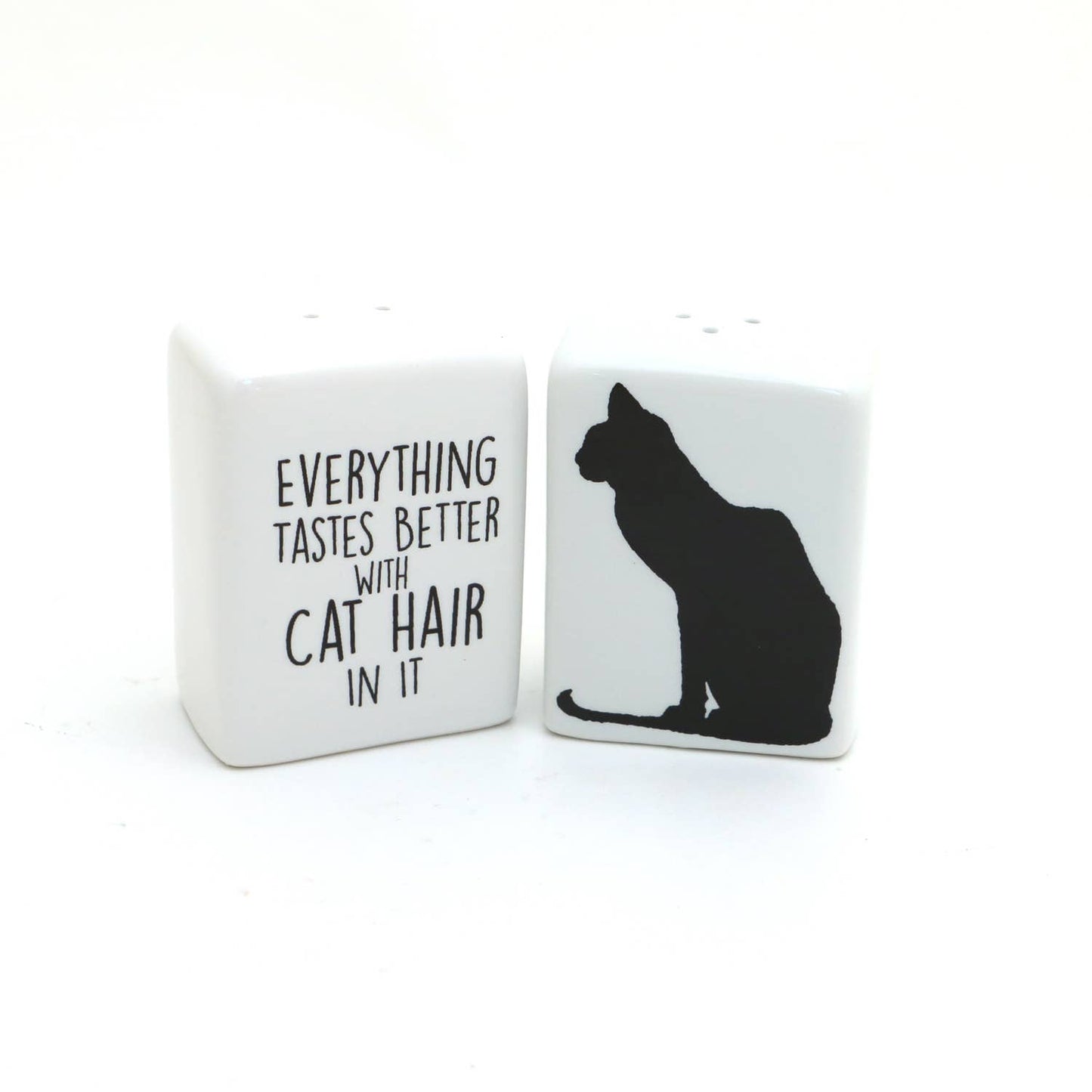 Cat Hair Salt and Pepper Set