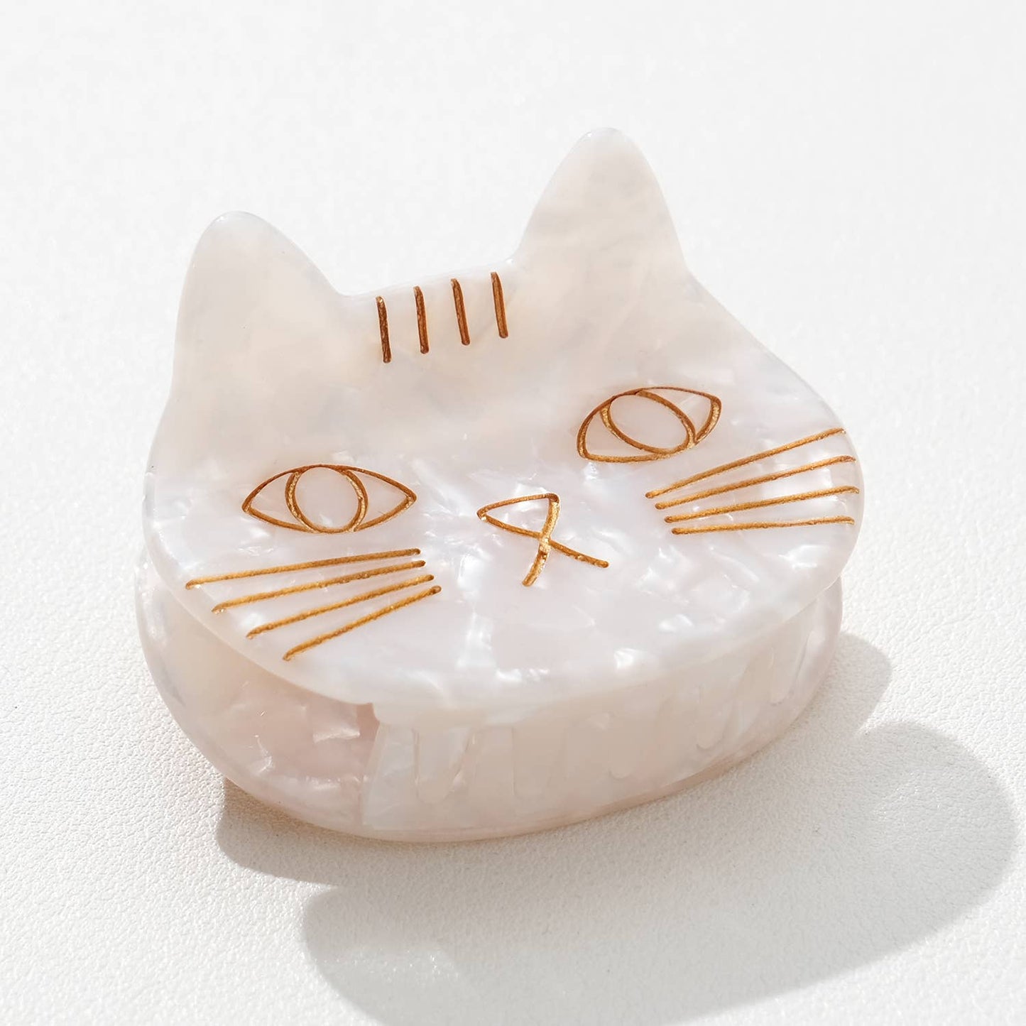 Small Cat Face Claw Clip Pastel