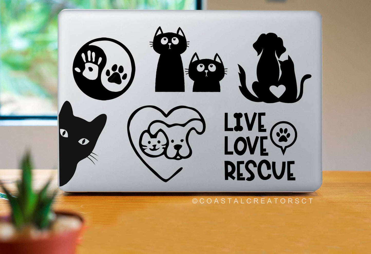 Cat Claws Paw Vinyl Laptop Sticker