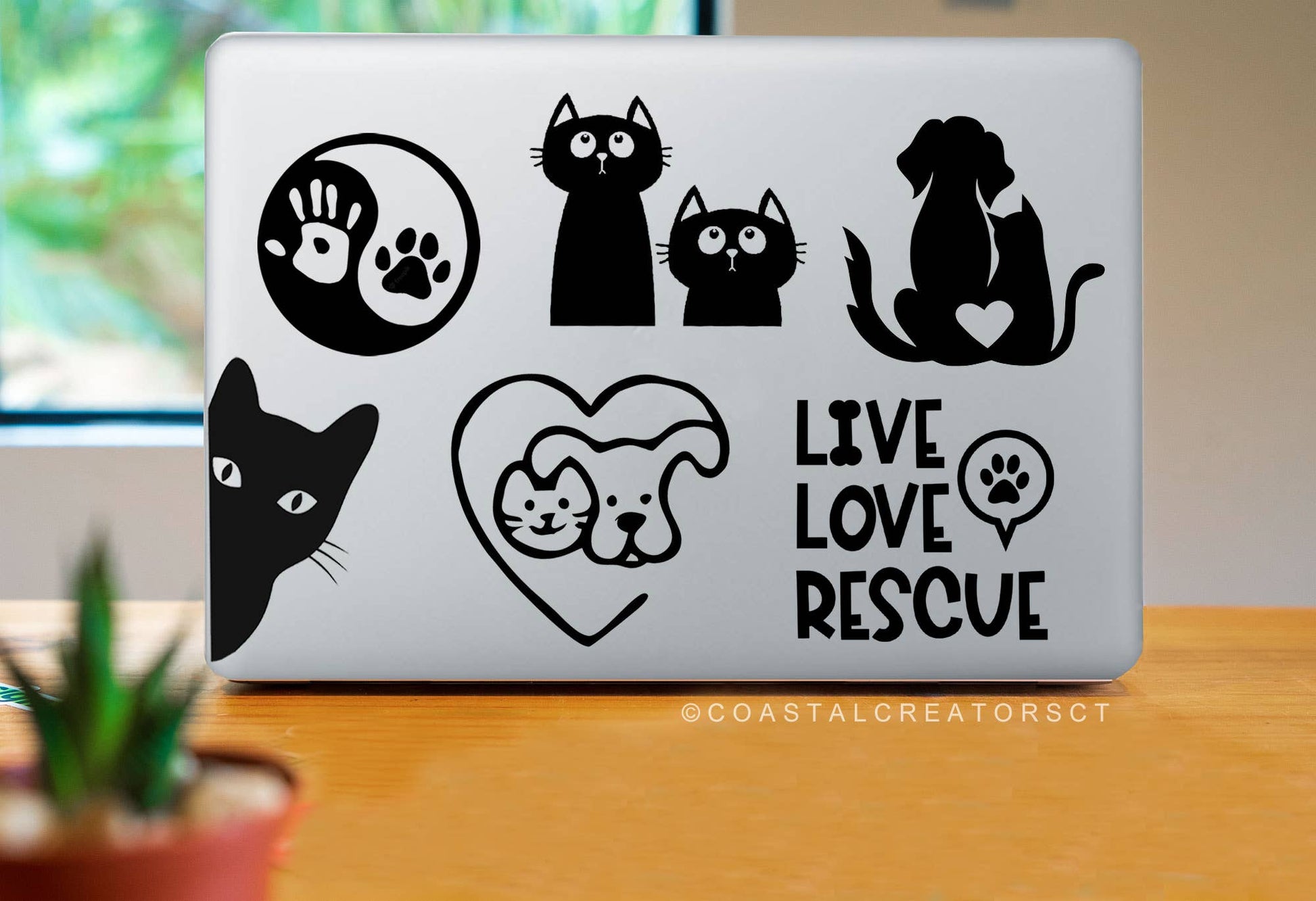 Cat Claws Paw Vinyl Laptop Sticker