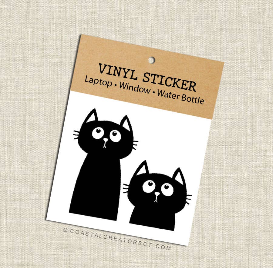 Cat Buddies Vinyl Sticker