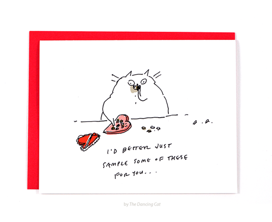 The Sampler- Valentine Cat Card