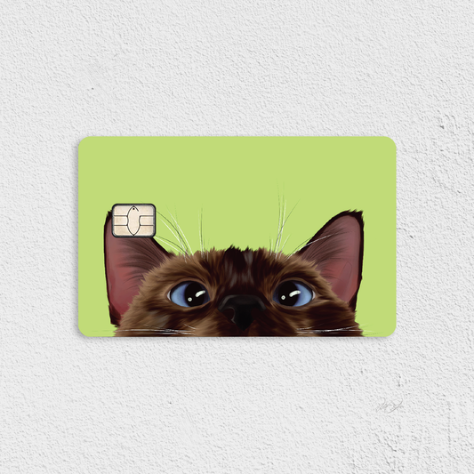 Peeking Siamese Credit Card Skin