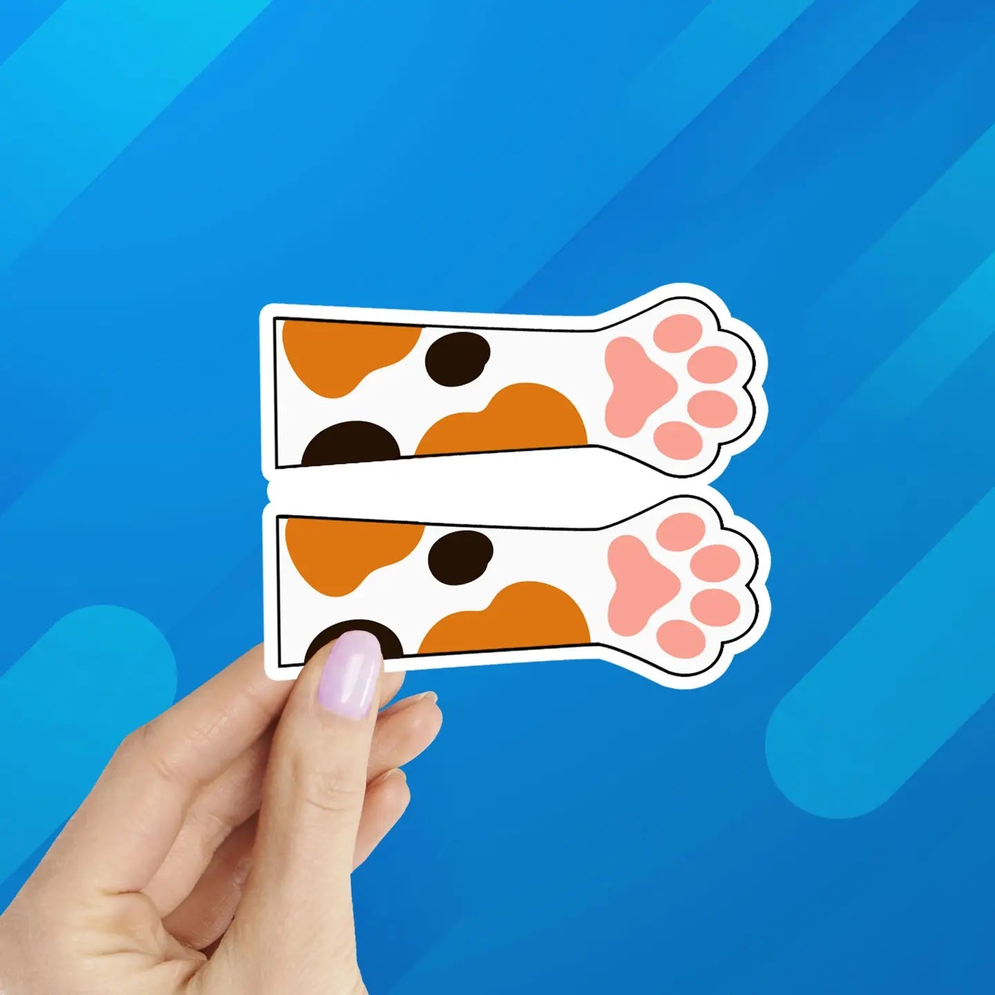 Calico Cat Paws Vinyl Sticker