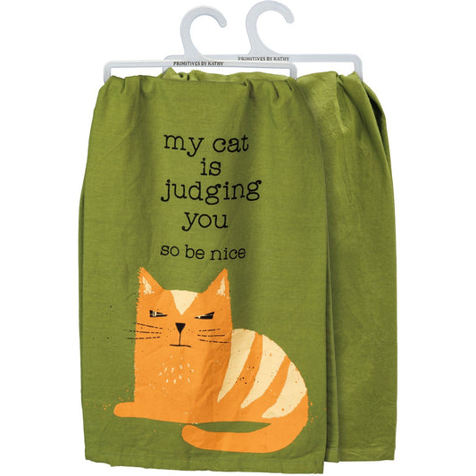My Cat Is Judging Kitchen Towel