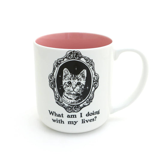 Mug - What am I Doing With my Lives Cat