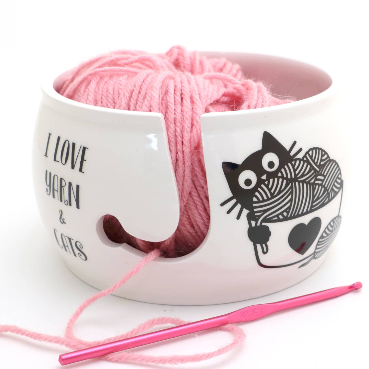 Yarn Bowl - I Love Cats and Yarn