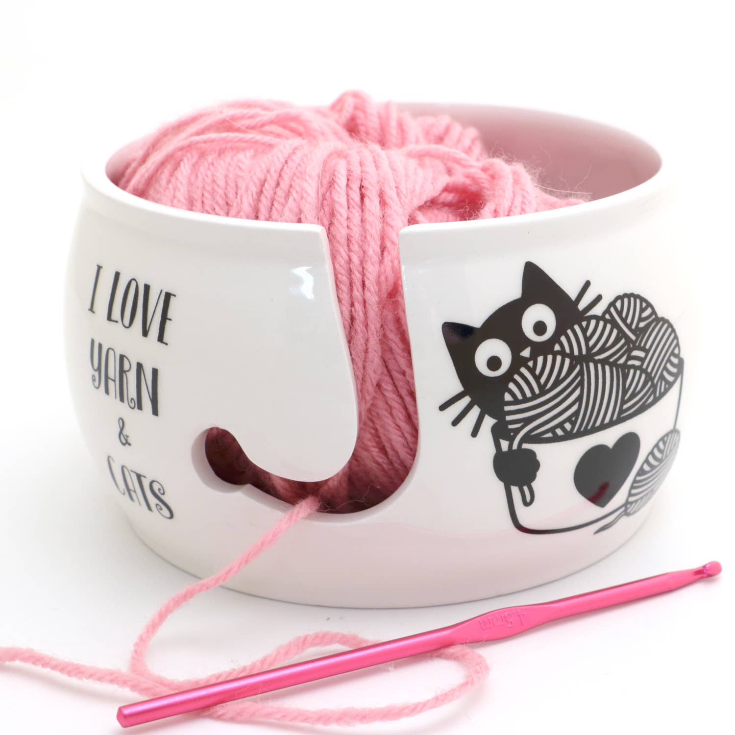 Yarn Bowl - I Love Cats and Yarn